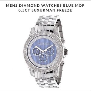 Luxurman Diamond Watch with Extra Bands Included